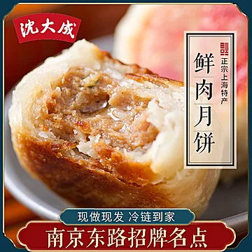 上海特产沈大成网红苏式鲜肉月饼[10元优惠券]-寻折猪