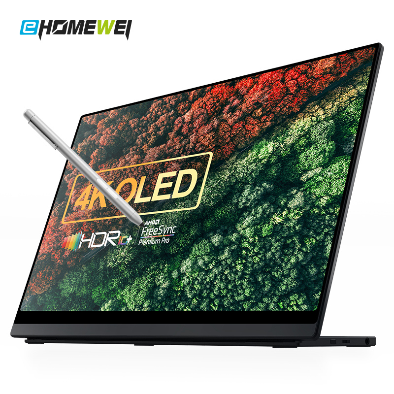 Ehomewei Portable Monitor Oled Screen Switch Mobile Phone Laptop 4K Extended Touch Screen Display
