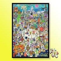 Puzzle 10000 pieces of adult high difficulty Decompression Buntu Puzzle 1000 High IQ Burning Brain Puzzle Sponge baby