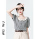 French lace collar plaid short-sleeved shirt women's summer 2023 new puff sleeve shirt doll collar top