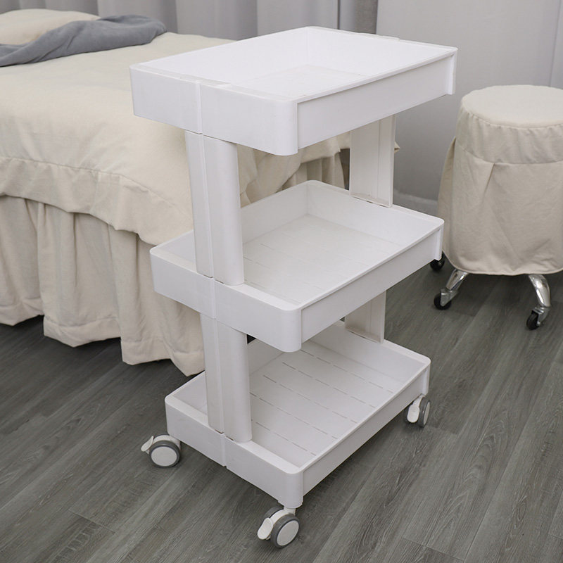 Beauty Tolerant Car Multifunction Day Style Medical Beauty Salon Special Small Cart Mobile Containing Tool Car Grain Embroidered Shelving Shelf-Taobao
