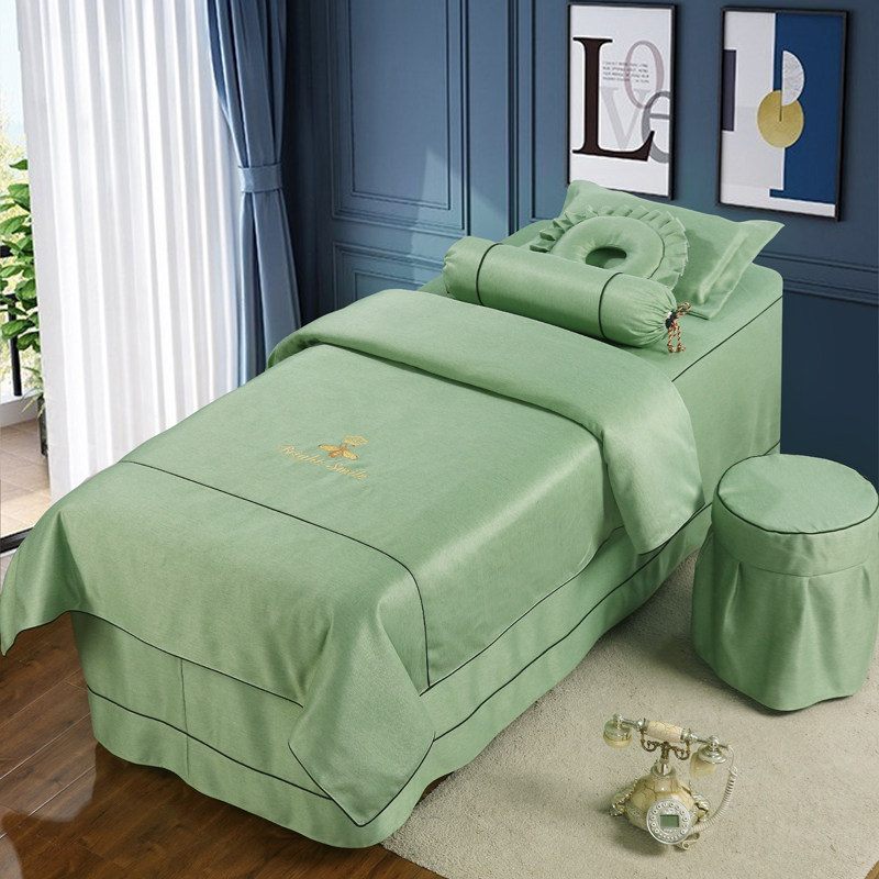 Beauty bed Bed Hood four sets high-end lavish minimalist Nordic Wind skin management Ear Physiotherapy Special Bedcover