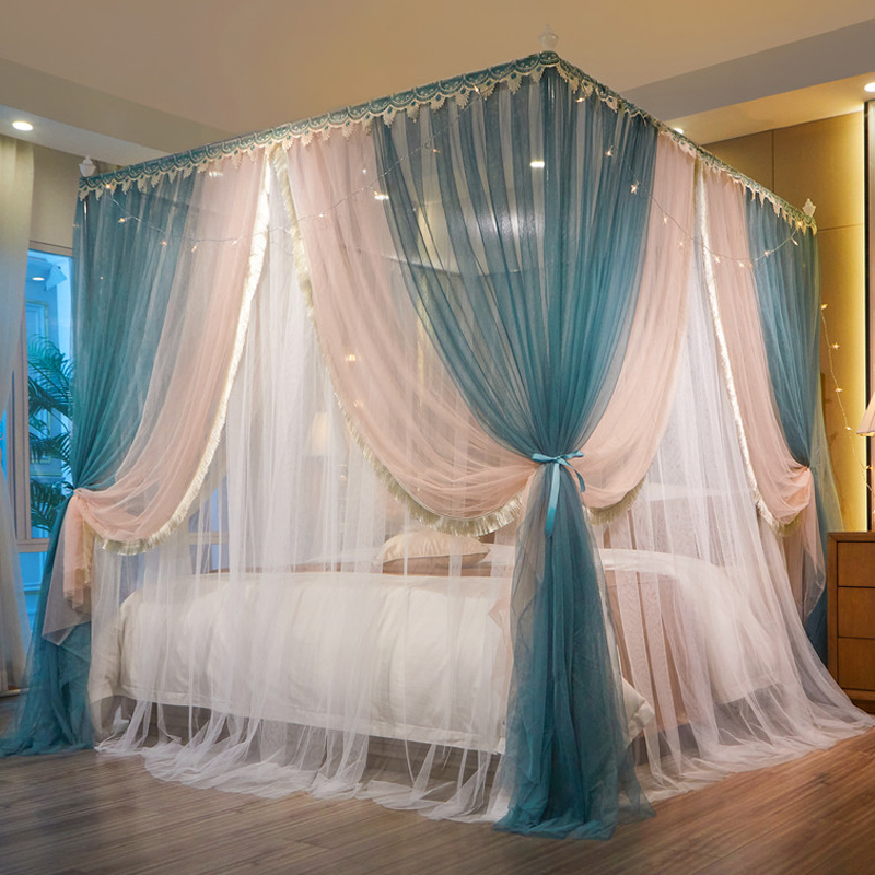 Encrypt new mosquito net 1 8m Princess court landing household stent fixed tent thickness of the tent 1 5 m