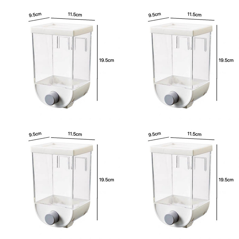 Four Small Sizes [1000Ml / Piece]Hang on wall Of Coarse Cereals storage box Rice bucket automatic produce rice Cereals and cereals storage box kitchen Wall mounted grain