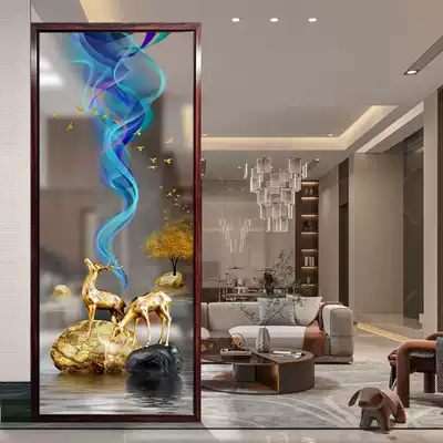 Nordic light luxury simple screen partition glass living room transparent home Modern art decoration bedroom entrance