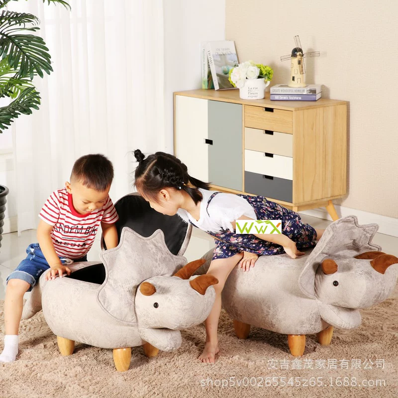 Animal Stool Baby Ottomans Sofa Storage Containing Box