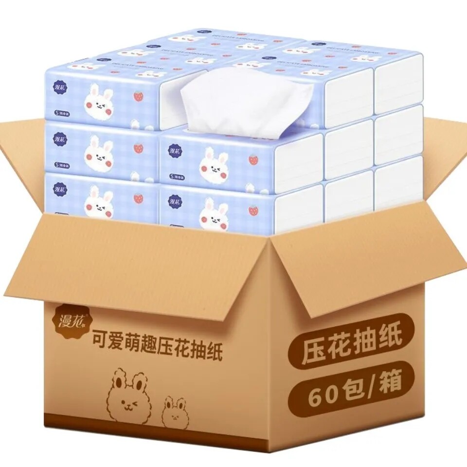 Extractable toilet paper whole box Home original wood pulp toilet paper napkin Living paper