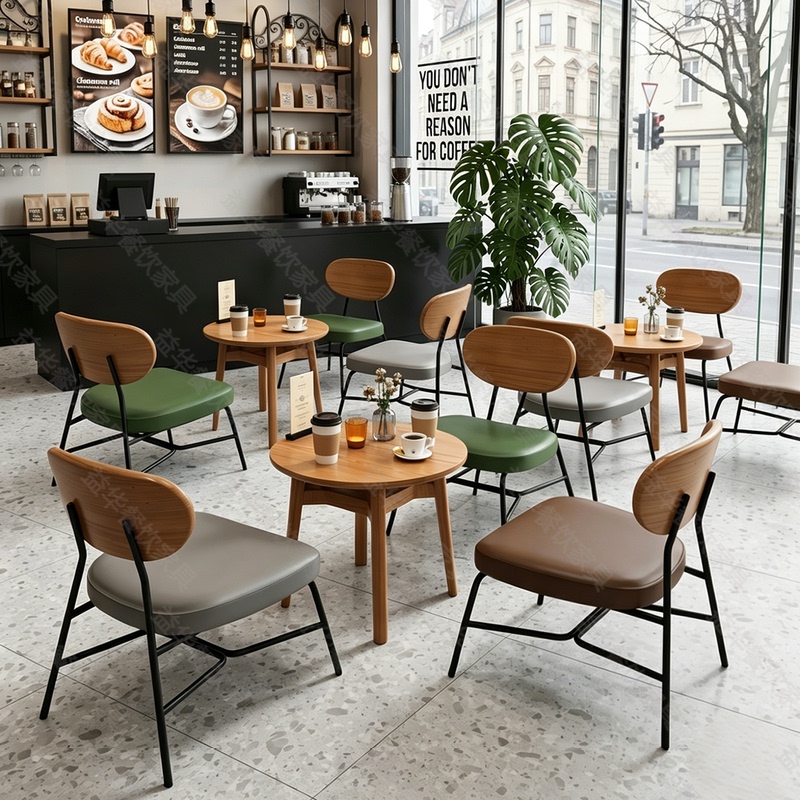 Casual and Simple Coffee Shop Chairs, Cold Drink and Milk Tea Shop, Bakery and Cake Shop, Trendy Commercial Table and Chair Set, High Bar Table and Chairs Casual and Simple Coffee Shop Chairs, Cold Drink and Milk Tea Shop, Bakery and Cake Shop, Trendy Commercial Table and Chair Set, High Bar Table and Chairs