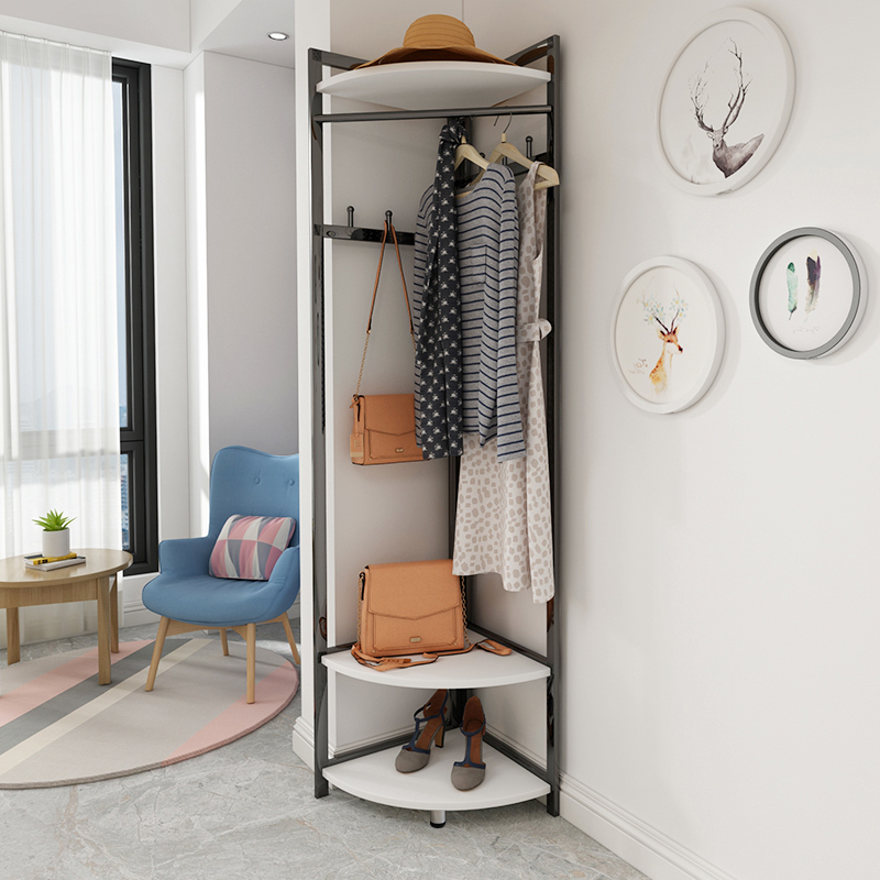 Corner coat rack bedroom floor hanger bedside night to put clothes on the floor simple floor rack