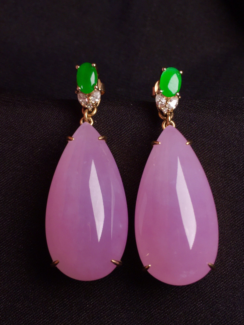 Ice seed water drop gourd jade pendant glass seed powder violet pendant jade pendant safety buckle jade laughing Buddha Guanyin