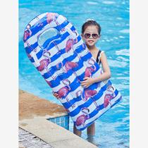 Outdoor thickened childrens inflatable surfboard floating handle floating board water ski swimming equipment swimming ring