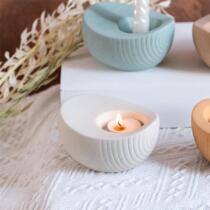 Nordic Foreign Trade Candle Holder Ceramic Fragrance Romantic Birthday Gift Gift Christmas Candle Ornament Practical Night Light Customization