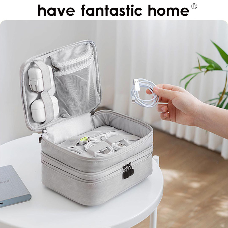 Good things have multi-function data cable storage bag headset digital protective cover double waterproof U disk U shield finishing bag