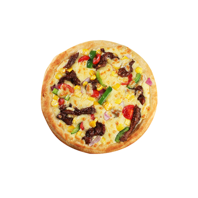 汉帝 黑椒烤肉披萨饼5盒装7英寸半成品披萨加热即食冷冻速冻比萨