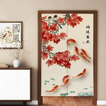 Entry door curtain Chinese curtain non-perforated kitchen partition curtain anti-oil smoke door curtain partition curtain half curtain fashion