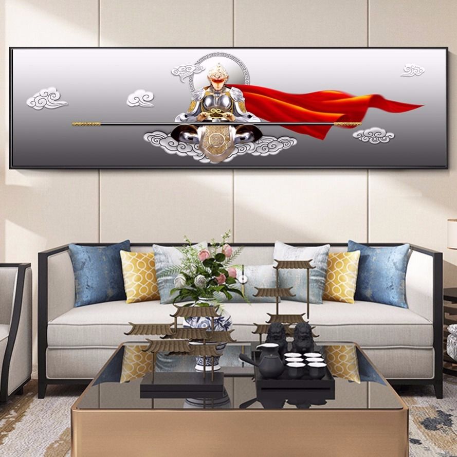 dou zhan sheng fo stereo murals ◆ decorative painting bedroom horizontal version near painting Goku sofa Wall qi tian daseng meal