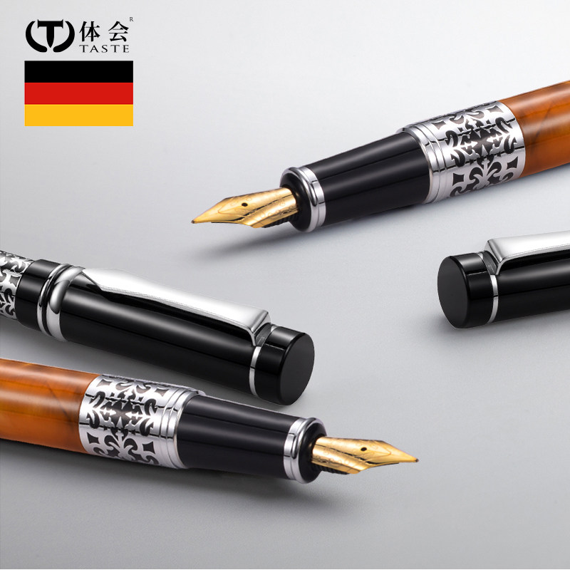 Business office men's high-end retro signature pen with heavy feel ink bag can replace the pen private custom logo