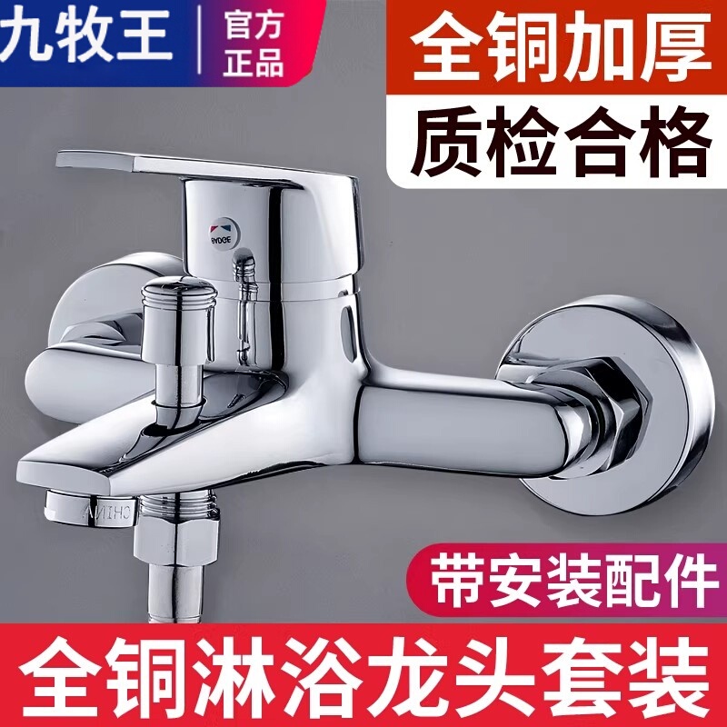 German All-Copper Water Heater Mixing Valve Hot and Cold Shower Faucet Shower Set Integrated Faucet Switch Valve Double Opening