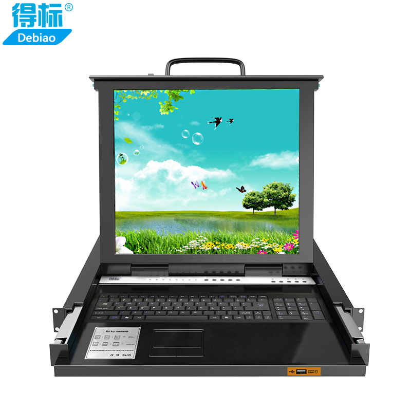 GL-8716C 17-inch LCD screen 16 won the bid KVM switcher 16-port four-in-one cabinet dedicated upgradeable automatic IP digital dvi remote network hdmi function