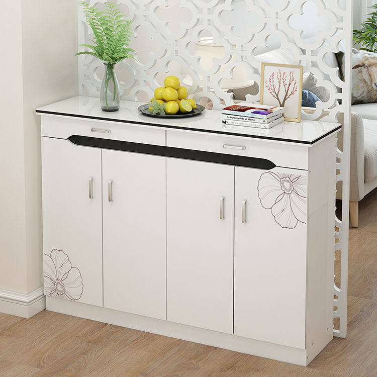 Paint shoe cabinet) home door entrance hallway cabinet simple shoe rack wooden partition shoe cabinet storage storage cabinet