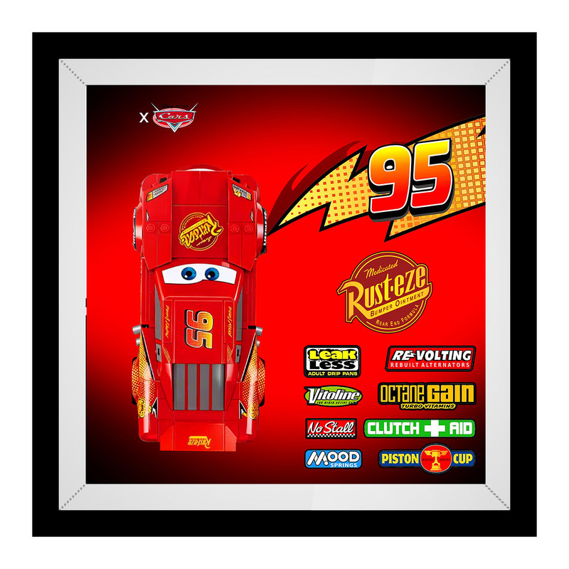 Suitable for Lego Speed Champions Lightning Mcqueen Back to the Future Audi F1 Display Box Wall Frame Suitable for Lego Speed Champions Lightning Mcqueen Back to the Future Audi F1 Display Box Wall Frame