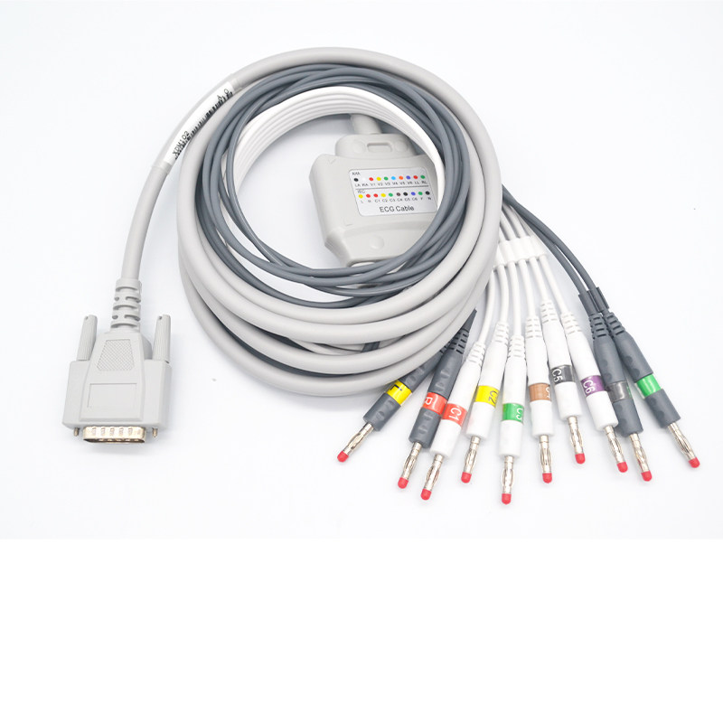 适用日本光电加粗心电图机导联线12导1250C 9130P1350P吸球四肢夹