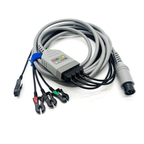 IVY 7800 7600 CT non-visible ECG lead wire X-ray shadowless wire carbon fiber 6-pin four-lead wire