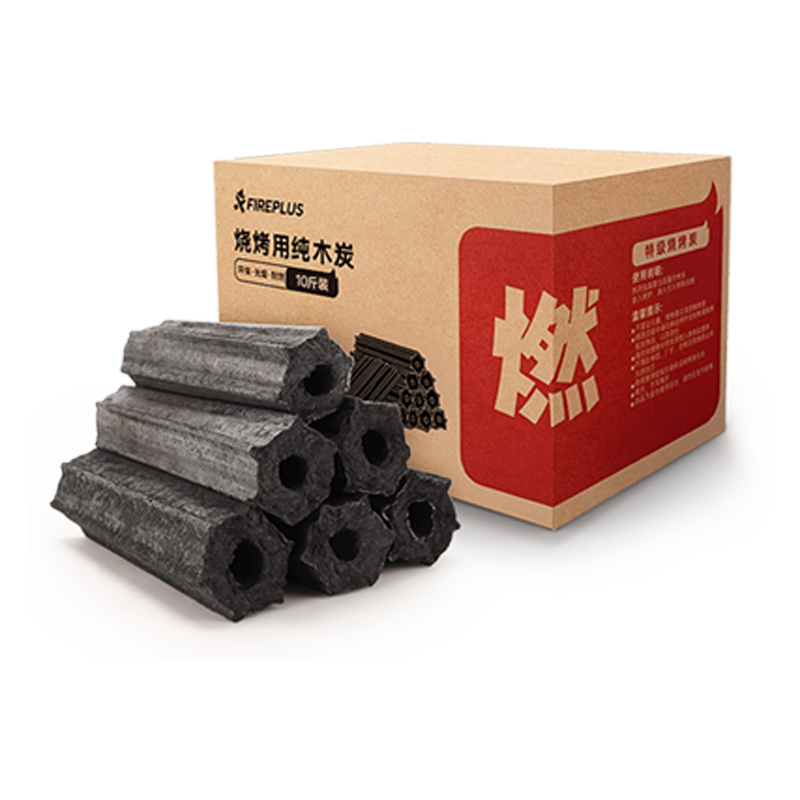 Barbecue charcoal fruit charcoal household barbecue special smokeless charcoal outdoor camping stove for tea making natural pure wood hexagonal charcoal