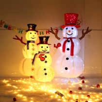 Christmas Shine Snowman Santa Santa Pendulum Large Hotel Mall Decoration 1 5 m 1 8 m Iron Art Snowman
