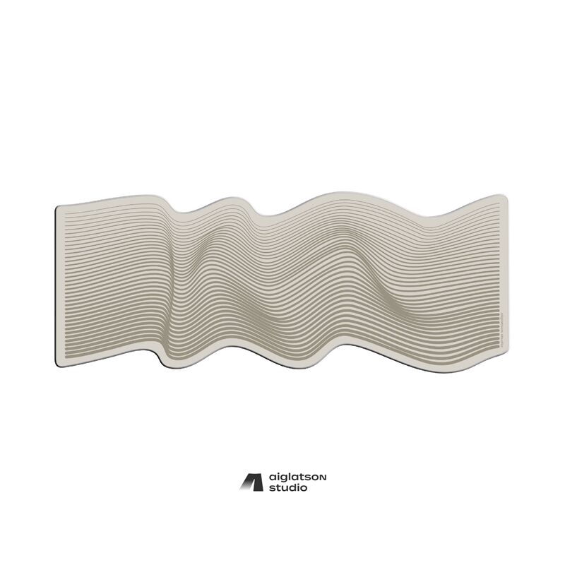 Ags × Geon Black Snail Silky Fine Fabric Table Mat Special-Shaped Mouse Pad