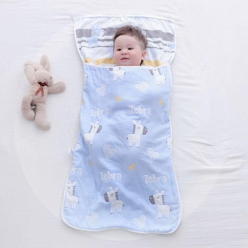 Sleeping baby baby gauze baby in summer baby hug is thin for two - use four season generic 0June spring and autumn defense