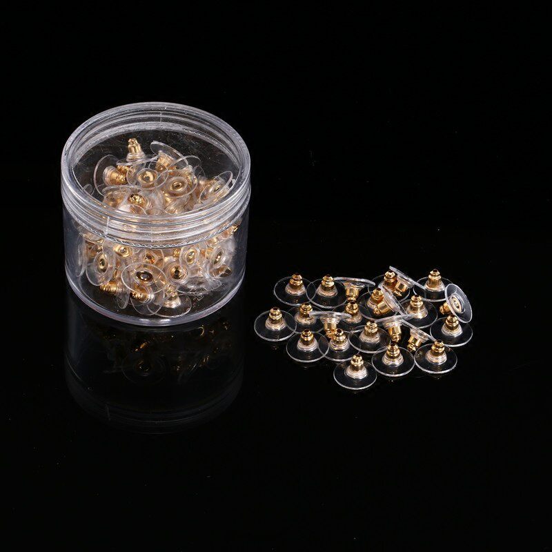 Ear Spike Head Ear Choke Plug Anti-Slip Fixed Ear Jam Silicone Anti-Allergy Transparent Earrings Plug Ear Pin Anti-Fall Buckle