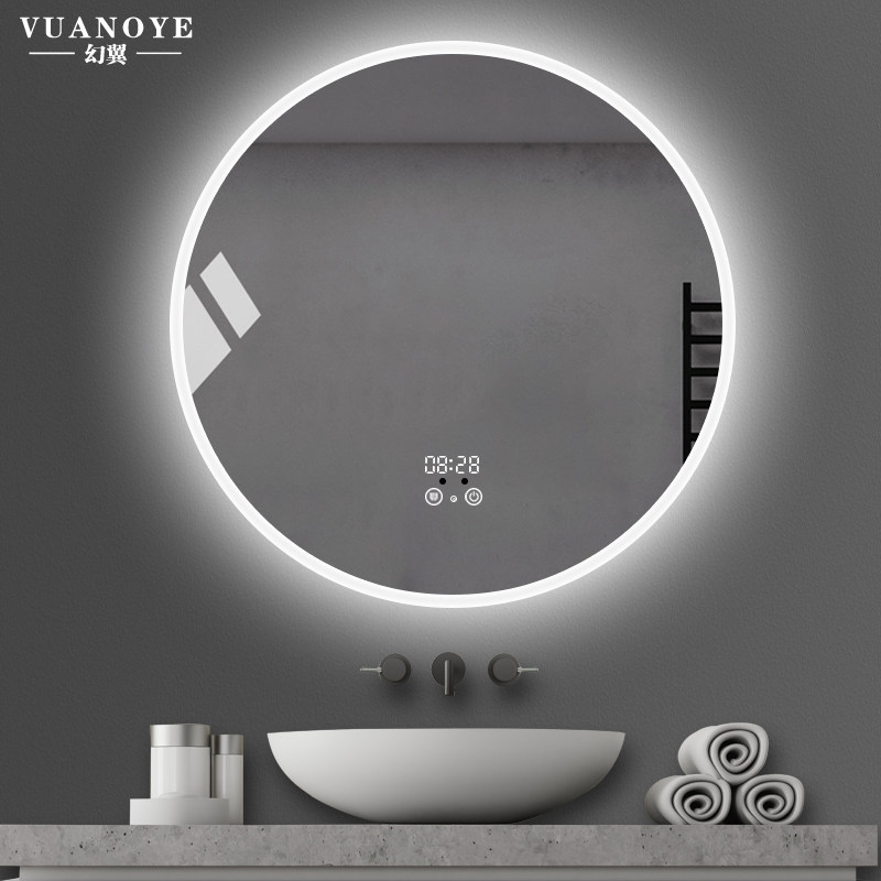LED light mirror bathroom mirror wall hanging with light vanity mirror cosmetic room mirror round bathroom mirror smart mirror round mirror