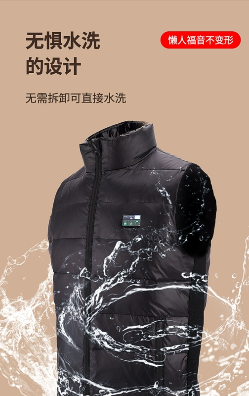 Áo khoác sưởi ấm bằng điện dành cho người trung niên và người già Áo sưởi ấm bằng điện Quần áo tự sưởi ấm Áo sạc USB nam nữ mùa đông áo sưởi ấm bằng điện