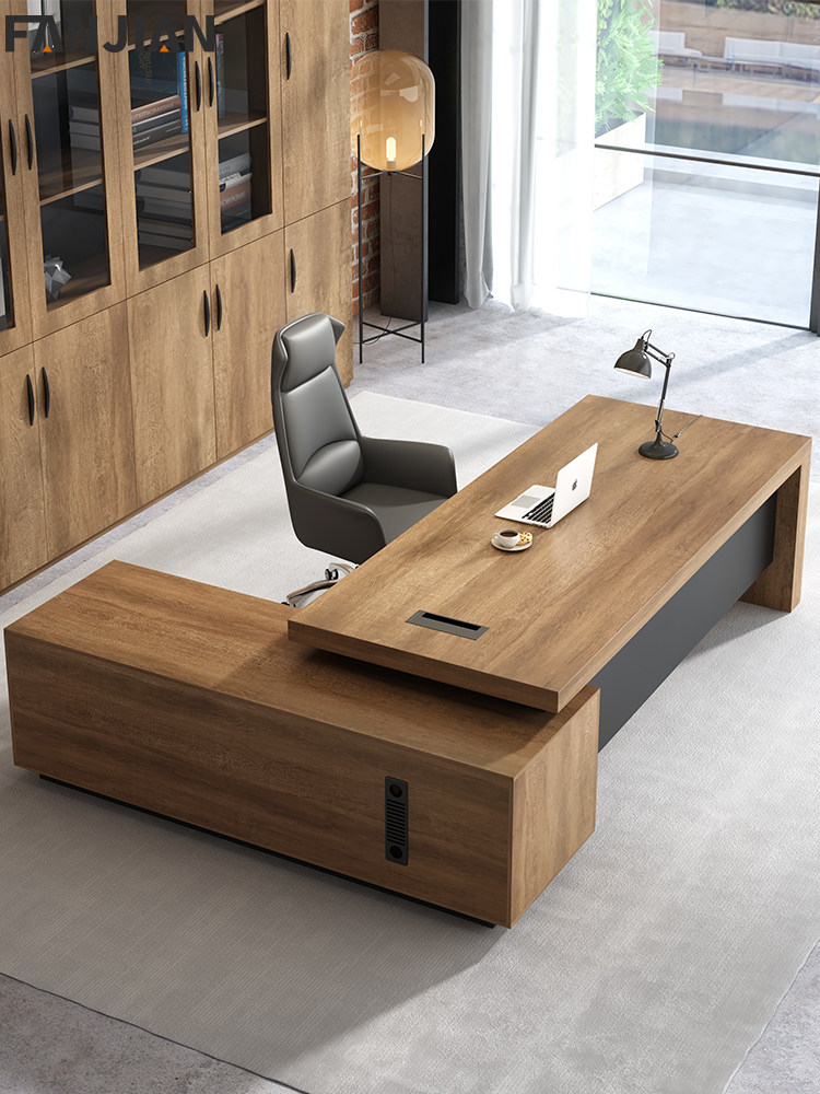 Office desk Boss desk Simple modern large desk President desk Manager desk Supervisor desk Office table and chair combination