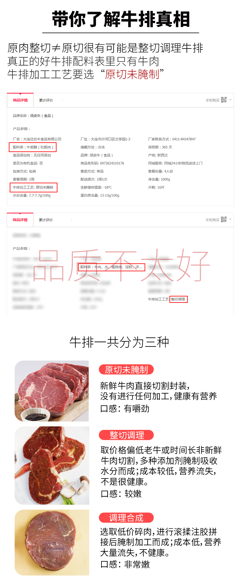 新西兰进口 原切无腌制 牡蛎牛排 10片 共2斤 图2