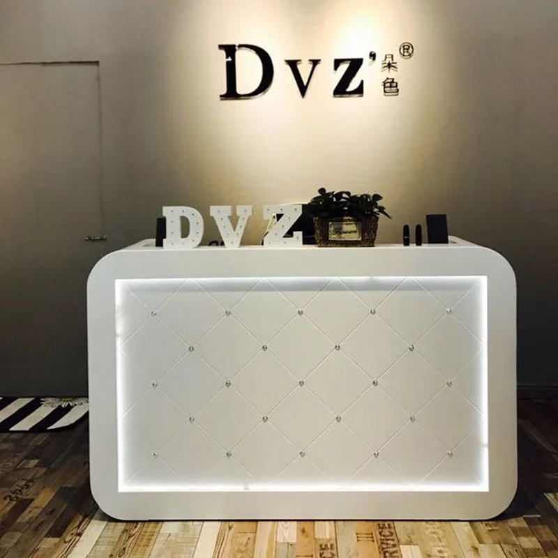 Bar Counter Brief Modern Men's And Women's Clothing Store Cashier Counter White Baking Paint Beauty Salon Shop Reception Front Desk Small Bar