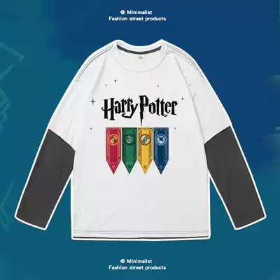 Joint-name long-sleeved T-shirt men's autumn jacket fake two-piece custom couples Zhao Liying the same model