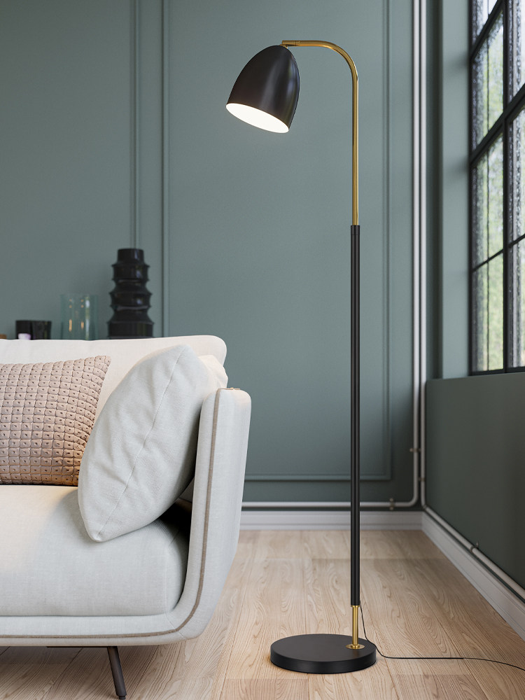 Nordic floor lamp Living room Bedroom Minimalist light luxury Vertical floor lamp Study reading bed lamp