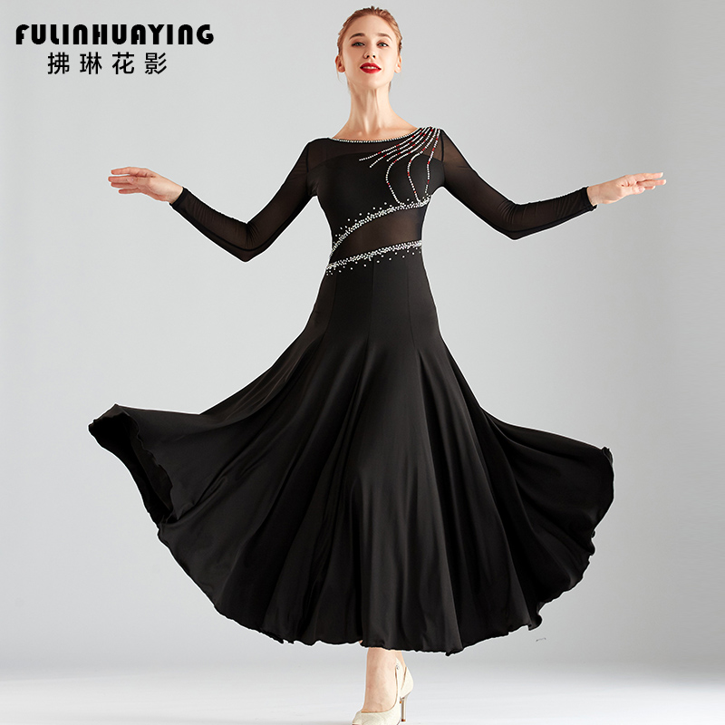 Predawn Flowers Movie Morden Dance Dress New National Standard Dance Foreign Dress Social Dance Tango Martial Arts and Scalding Play Out