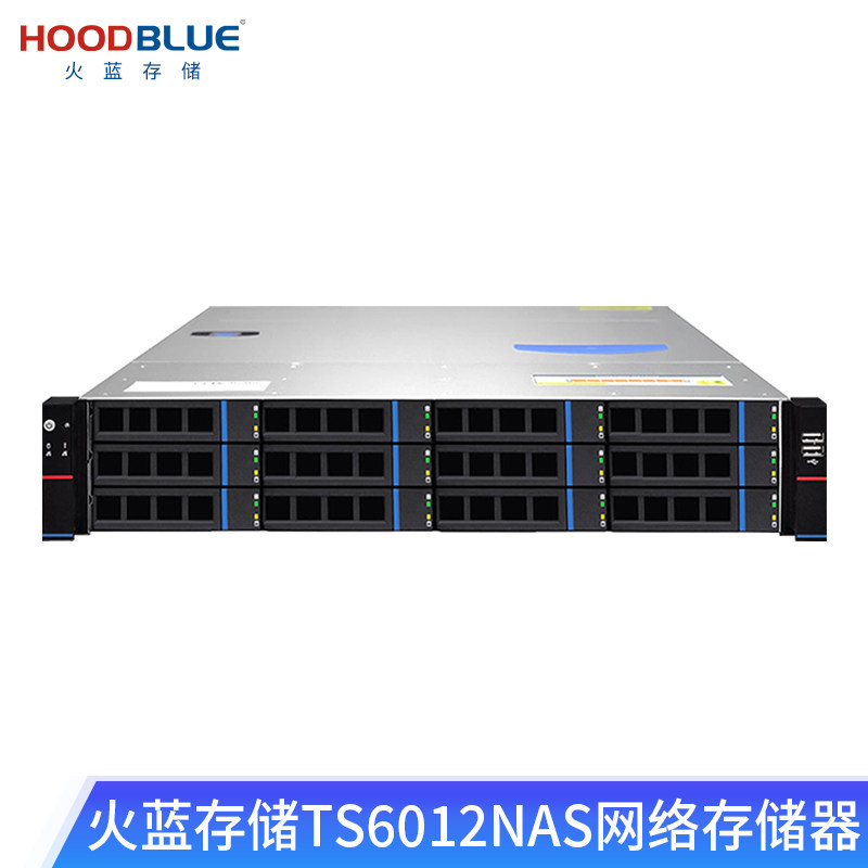 Hoodblue Fire Blue Storage TS6012-RP-168T Nas Storage Server 2U Rack Network Memory 12 Disc Bits Late Video Clip Big Data Backup