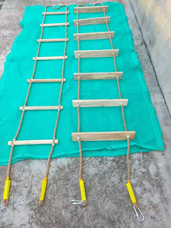 Thang dây gai dầu, thang thoát hiểm, thang chống trượt kỹ thuật trẻ em, thang leo gia đình, thang ký túc xá leo núi ngoài trời thang dây thoát hiểm chống cháy