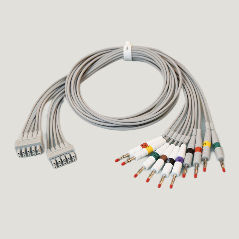 适用美国GE MAC 500 800 1200 1600心电图机导联线 分体式