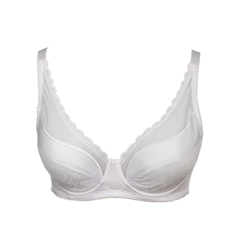 Full Cup Thin Large Size Bra with Adjustable Side Support for Side Breast Enhancement, V-Shaped with Underwire, Minimizes Large Bust Appearance 3015
