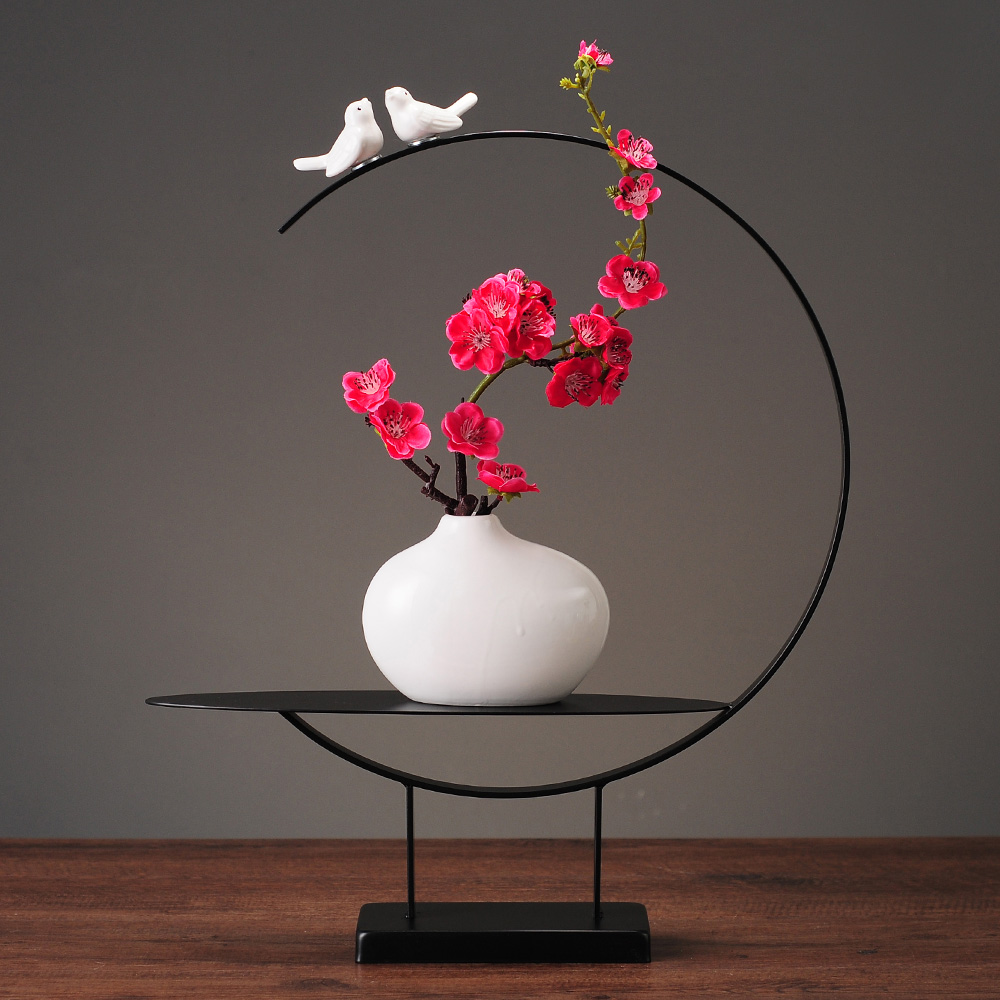 Living room decoration Zen new Chinese vase deer ornament company bookcase TV cabinet creative decoration opening ceremony