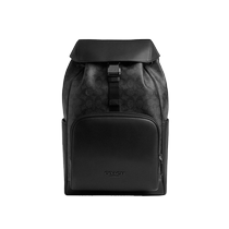 COACH official outlet mens presbyopic PVC leather large flip backpack CT707