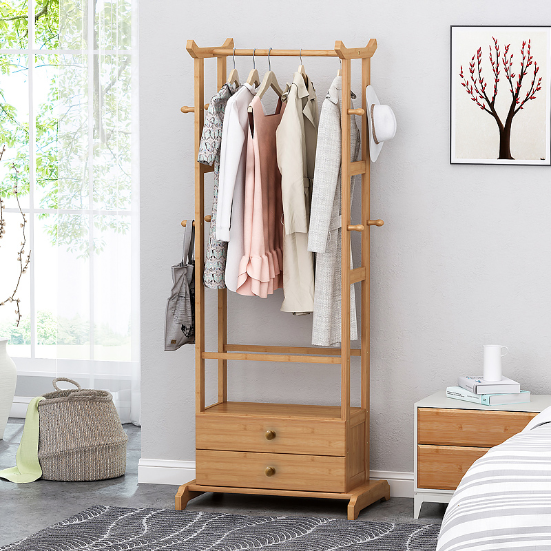 Hanger floor bedroom solid wood coat rack hanger simple modern living room vertical simple household clothes rack