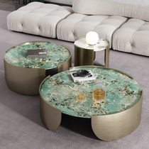 LDAD Italian-style slate coffee table Nordic light luxury home small apartment minimalist luxury stone round net red designer tea table