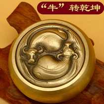 Pure copper transfer beads shake sound with the same section when luck turns to play with the handle of the lucky finger copper money decompression artifact