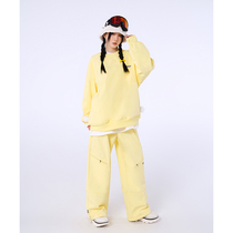 Renrenchuan 2024 new product 10% off ready-made yellow ski suit suit for men and women waterproof and warm Korean veneer